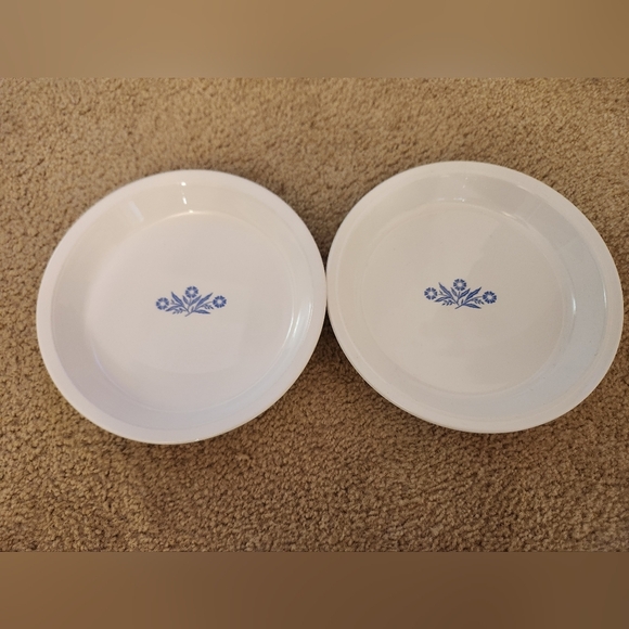 Corning Ware Cornflower Blue Pie Serving Plates Set Of 2 9" - Picture 1 of 4